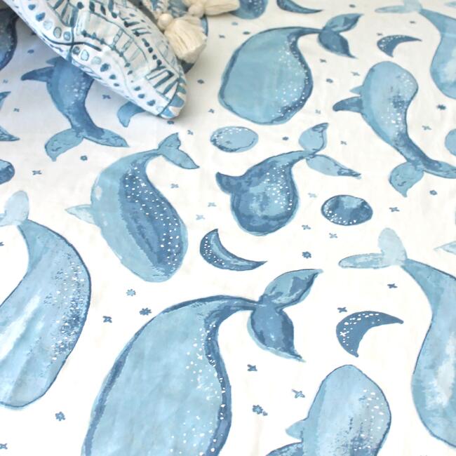 Caspian Fitted Whale Crib Sheet - Crib Sheets - 5