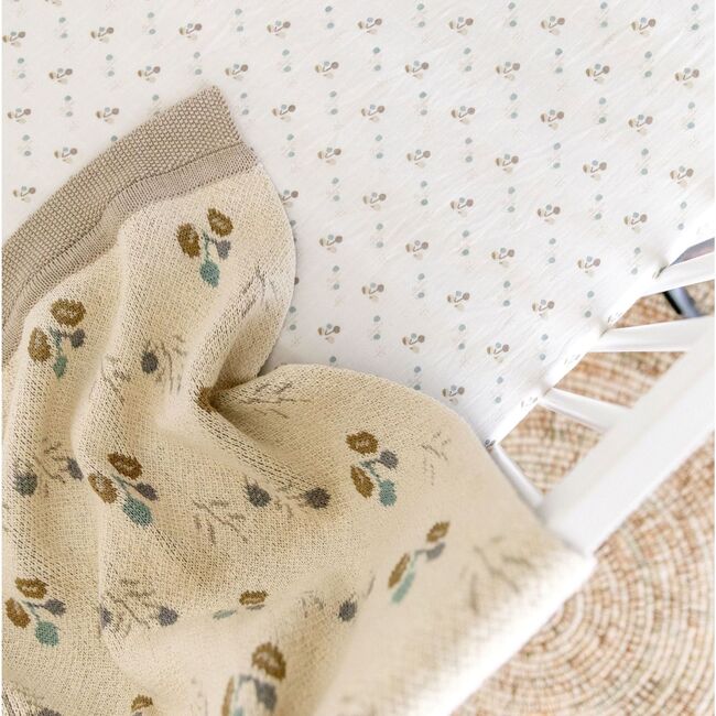 Avery Organic Cotton Reversible Baby Blanket - Blankets - 5