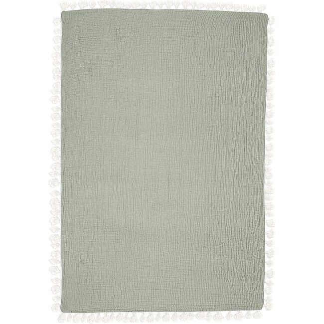 6-Layer Muslin Cotton Baby Blanket (Green Fern) - Blankets - 3
