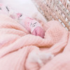 6-Layer Muslin Cotton Baby Blanket (Rose Pink) - Blankets - 5