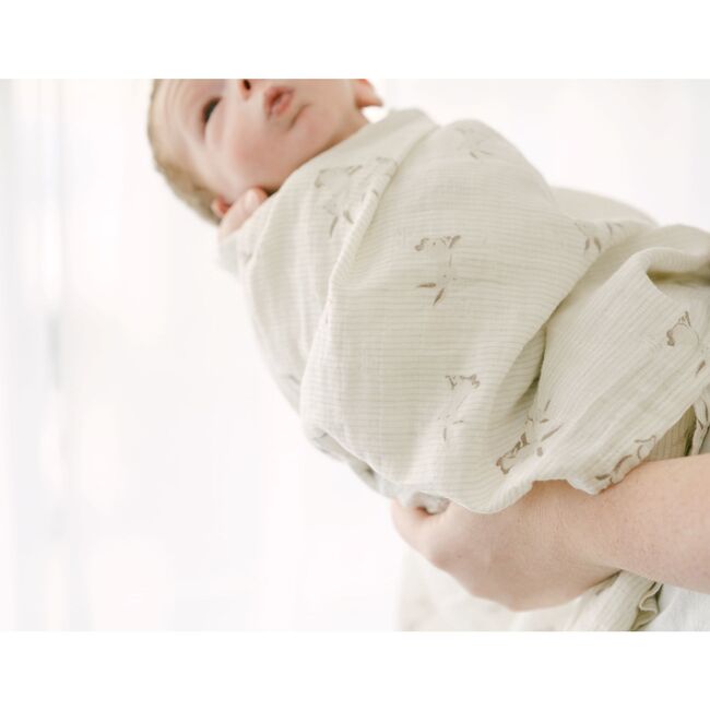 Avery Organic Cotton Bunny Single Swaddle - Swaddles - 7