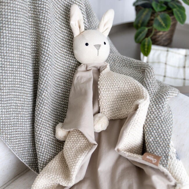 Avery Organic Cotton Baby Lovey Blanket (Ollie The Bunny) - Blankets - 6