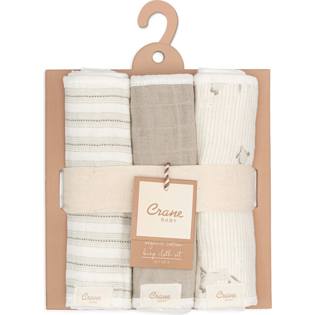 Avery 3-pc. Organic Cotton Newborn Burp Cloth Set (Bunny) - Burp Cloths - 7