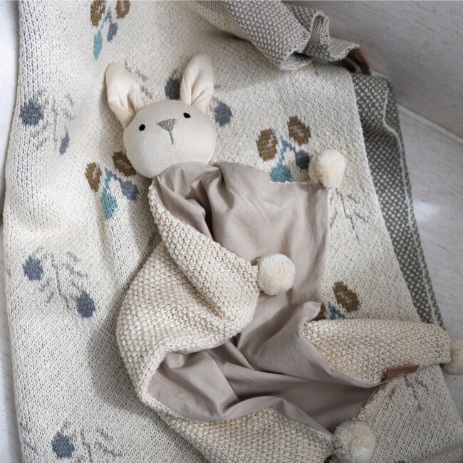 Avery Organic Cotton Baby Lovey Blanket (Ollie The Bunny) - Blankets - 7