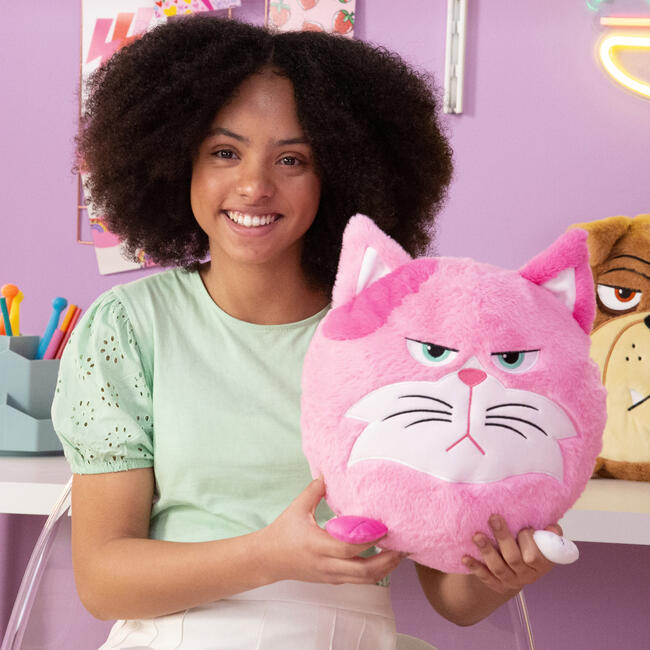 Hangry Petz: Lucy Pink Cat - 12" Animal Plush