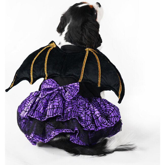BAT WINGS PURPLE DRESS