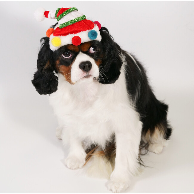 CHRISTMAS HAT - RAINBOW POM POM