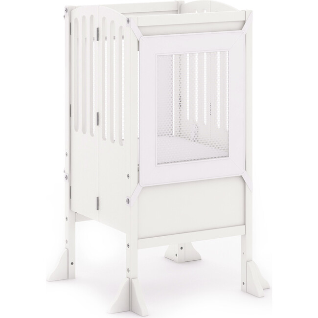 Contemporary Kitchen Helper Stool, Ivory