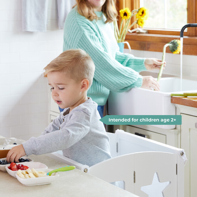 Classic Kitchen Helper Stool, White