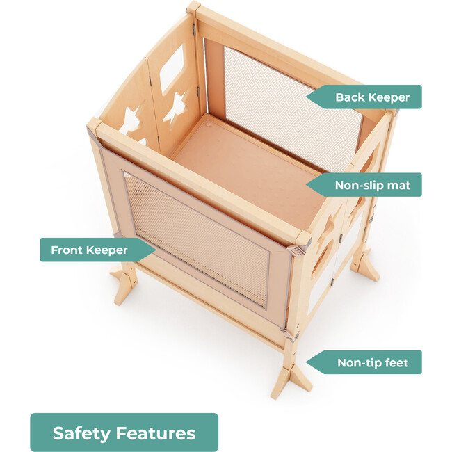 Classic Double Kitchen Helper Stool, Natural - Kitchen Helper - 3