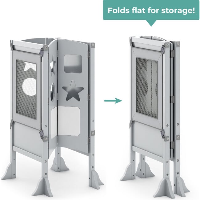 Classic Kitchen Helper Stool, Gray - Kitchen Helper - 4