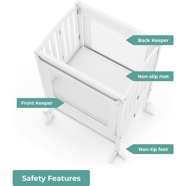 Contemporary Double Kitchen Helper, White - Kitchen Helper - 4