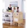 Classic Double Kitchen Helper Stool, Natural - Kitchen Helper - 7 - thumbnail