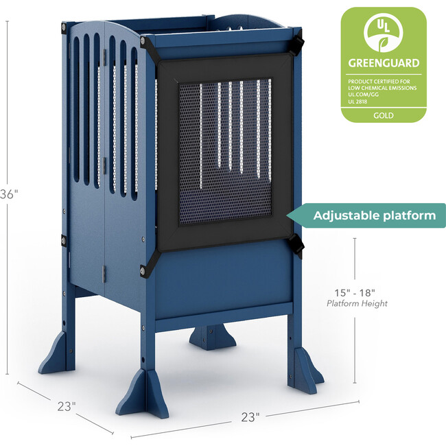 Contemporary Kitchen Helper Stool, Royal Navy - Kitchen Helper - 6