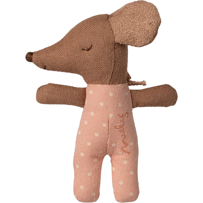 Sleepy wakey baby mouse in matchbox - Rose