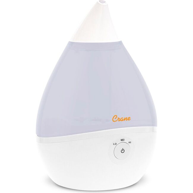 Droplet Cool-Mist Humidifier with Vapor Tray, 0.5. Gal. - White