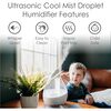Droplet Cool-Mist Humidifier with Vapor Tray, 0.5. Gal. - Clear & White - Humidifiers - 2