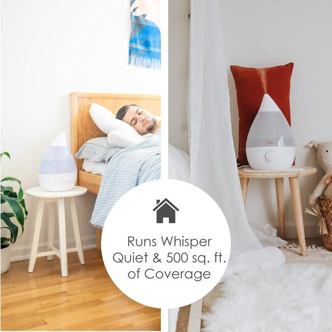 Drop Cool-Mist Humidifier, 1 Gal. - White - Humidifiers - 4