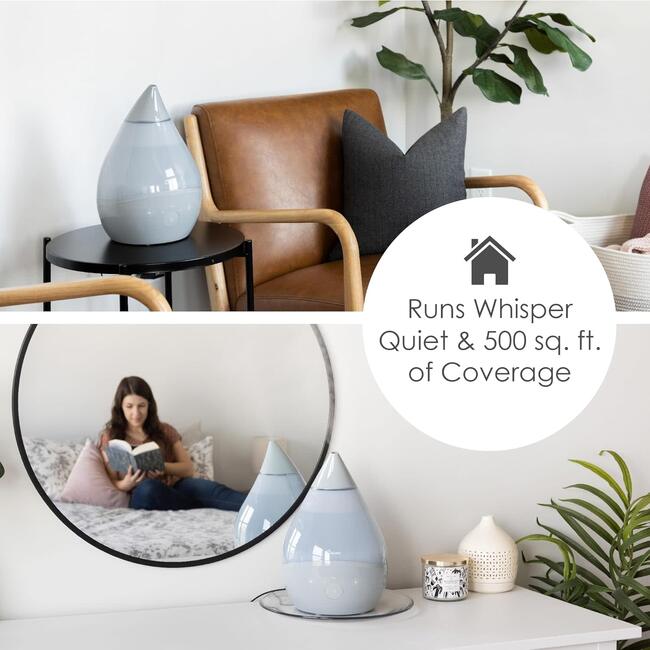 Drop 2.0 , 4-in-1 Cool-Mist Humidifier with Aroma Tray & Sound Machine - Grey - Humidifiers - 4