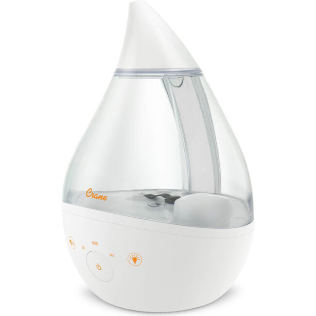 Drop 2.0 , 4-in-1 Cool-Mist Humidifier with Aroma Tray & Sound Machine - Clear & White