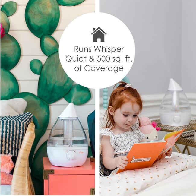 Drop Cool-Mist Humidifier, 1 Gal. - Clear & White - Humidifiers - 4