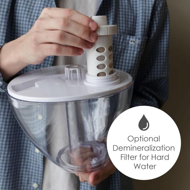 Drop Cool-Mist Humidifier, 1 Gal. - Clear & White - Humidifiers - 5