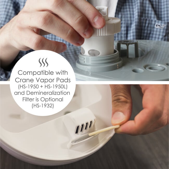 Droplet Cool-Mist Humidifier with Vapor Tray, 0.5. Gal. - Blue & White - Humidifiers - 7