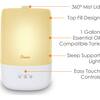 Top Fill Cool Mist Humidifier - 1 Gallon with Sleep Support Light & Essential Oil Tray - Humidifiers - 3