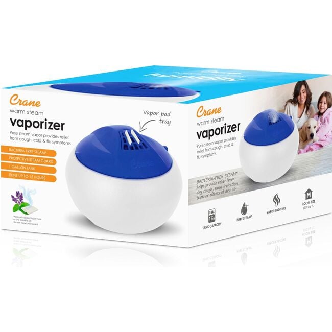 Crane Pure Steam Vaporizer, 1.0 Gallon, Filter Free, Whisper Quiet, Pure Mist, Dishwasher Safe Tank, for Home Bedroom and Office - Humidifiers - 5