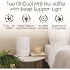 Top Fill Cool Mist Humidifier - 1 Gallon with Sleep Support Light & Essential Oil Tray - Humidifiers - 5