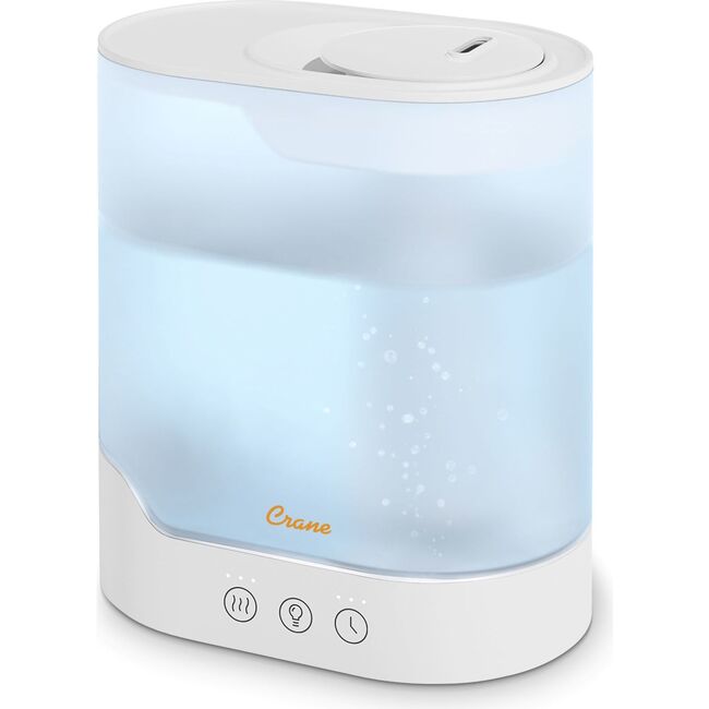 Crane 0.7 Gallon Top Fill Cool Mist Humidifier and Aroma Diffuser, with Color-Changing Night Light and Aroma Diffuser Function, Humidifier For Bedroom, Office or Nursery