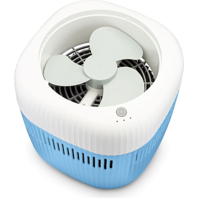 Crane Cool Mist Evaporative Humidifier, 0.5 Gal Top Fill, UV Light, Wick Filter, Dishwasher Safe Tank, Quiet, 3 Speeds, Blue/White