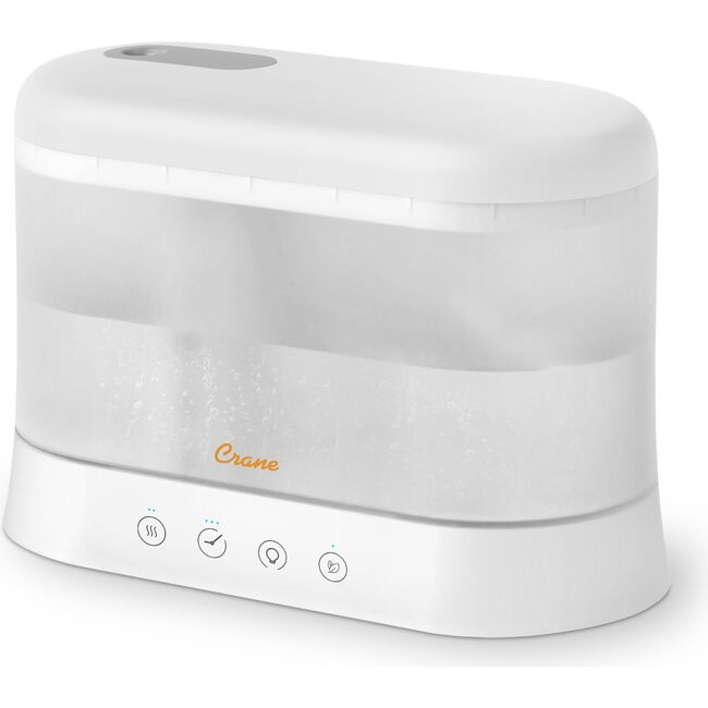 Crane 0.5 Gallon Top Fill Cool Mist Humidifier & Essential Oil Diffuser, Whisper-Quiet, 15-Hour Run Time, Night Light, Small Room Air Humidifier