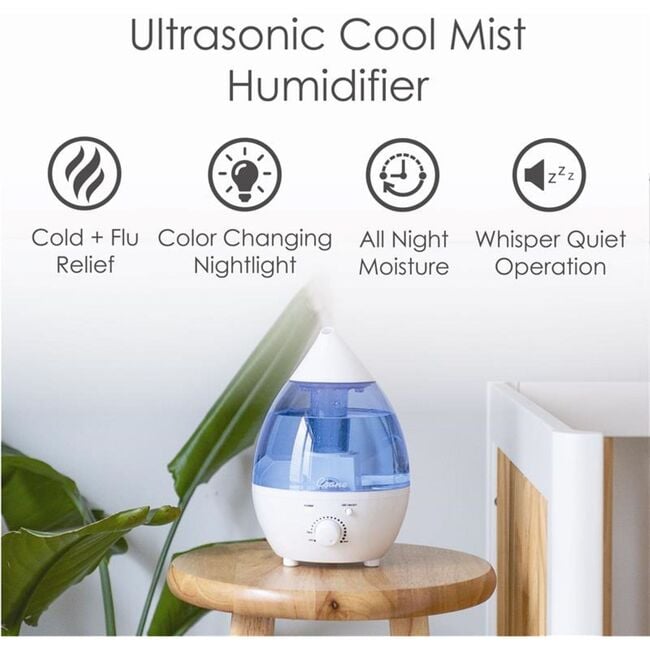 Crane 0.35 Gallon Mini-Drop Cool Mist Humidifier - Humidifiers - 3