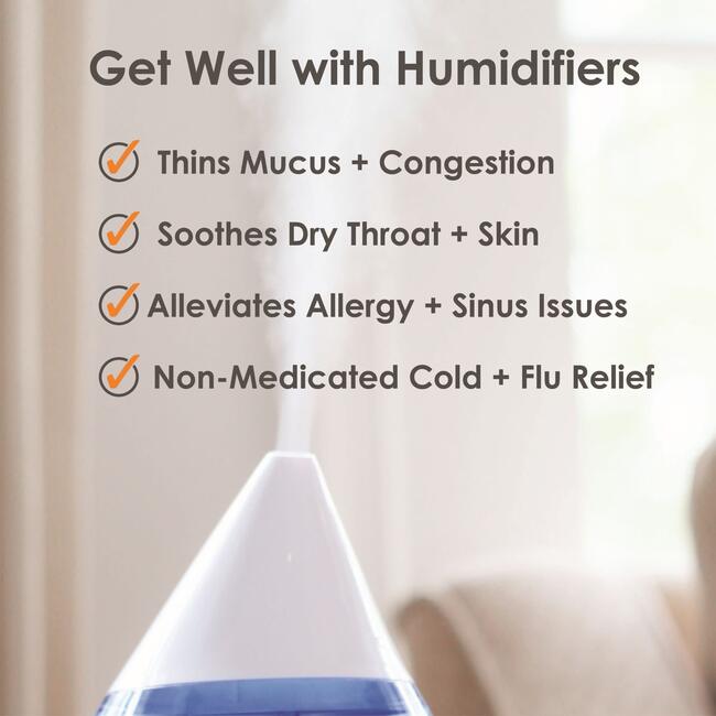 Crane 0.35 Gallon Mini-Drop Cool Mist Humidifier - Humidifiers - 4