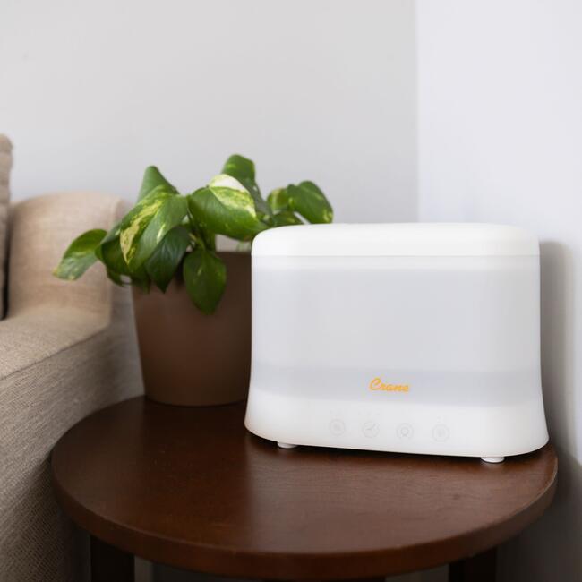 Crane 0.5 Gallon Top Fill Cool Mist Humidifier & Essential Oil Diffuser, Whisper-Quiet, 15-Hour Run Time, Night Light, Small Room Air Humidifier - Humidifiers - 5