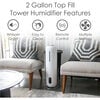 2 Gal. Ultrasonic Cool Mist Tower Humidifier with Germicidal UV-A Light - Humidifiers - 2 - thumbnail
