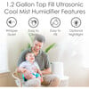 1.2 Gal. Cool Mist Top Fill Humidifier & Aroma Diffuser for Medium to Large Rooms - Humidifiers - 2 - thumbnail