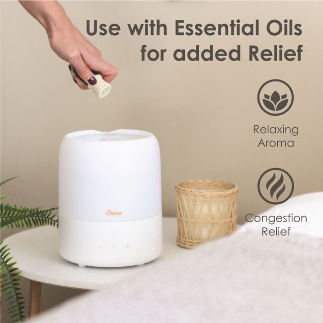 3-in-1 Compact Humidifier - 0.5 Gallon with Sleep Support Light & Aroma Diffuser - Humidifiers - 4
