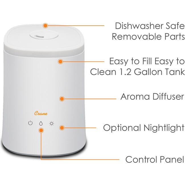 1.2 Gal. Cool Mist Top Fill Humidifier & Aroma Diffuser for Medium to Large Rooms - Humidifiers - 3