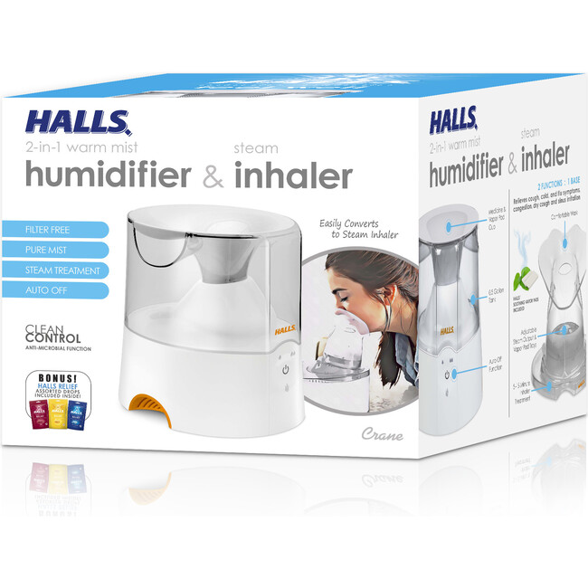 HALLS® 2-in-1 0.5 Gal. Warm Mist Humidifier & Steam Inhaler - Humidifiers - 7