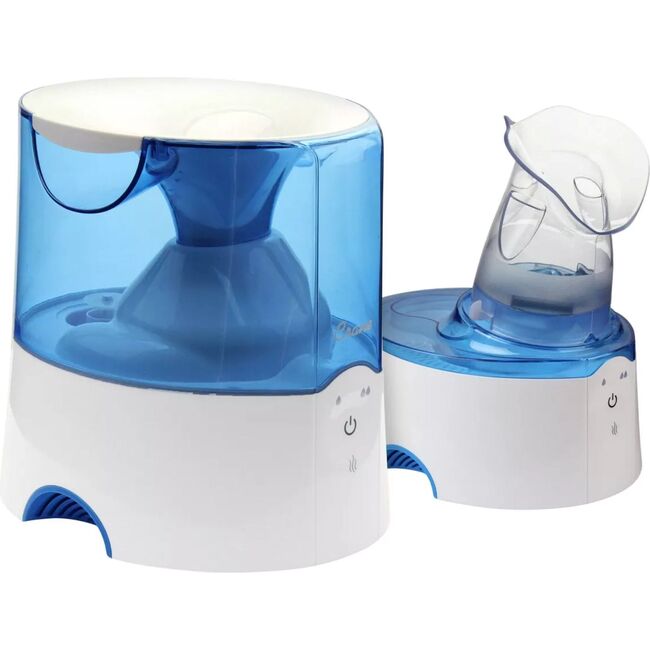 0.5 Gal. 2-in-1 Warm Mist Humidifier & Respiration Steam Inhaler for Personal Therapeutic Use