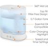 Crane 0.7 Gallon Top Fill Cool Mist Humidifier and Aroma Diffuser, with Color-Changing Night Light and Aroma Diffuser Function, Humidifier For Bedroom, Office or Nursery - Humidifiers - 3 - thumbnail