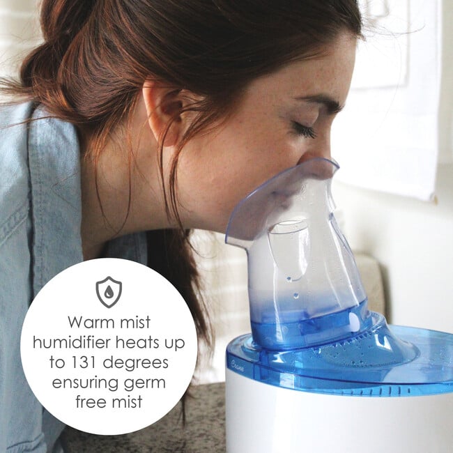 0.5 Gal. 2-in-1 Warm Mist Humidifier & Respiration Steam Inhaler for Personal Therapeutic Use - Humidifiers - 5