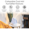 1 Gal. Cool Mist Collapsible Humidifier, Blue/White, Top Fill, for Medium Rooms Up to 500 sq. ft. - Humidifiers - 6 - thumbnail