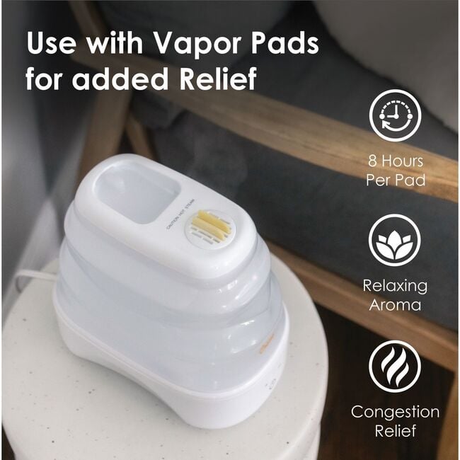 1 Gal. Warm Mist Collapsible Humidifier, White, Top Fill, for Medium Rooms Up to 500 sq. ft. - Humidifiers - 6