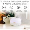0.2 Gal. 2-in-1 Ultrasonic Cool Mist Humidifier & Aroma Diffuser for Small Rooms - Humidifiers - 3 - thumbnail