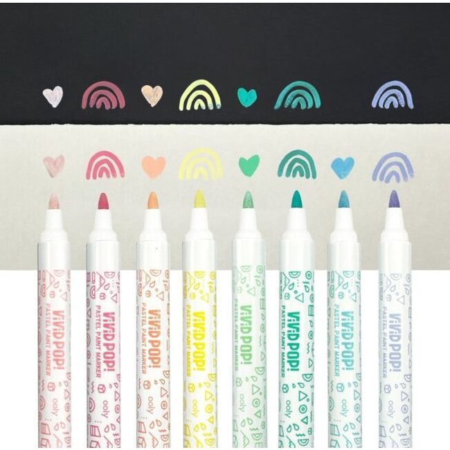 Vivid POP Opaque Water Based Paint Markers, Pastel Colors