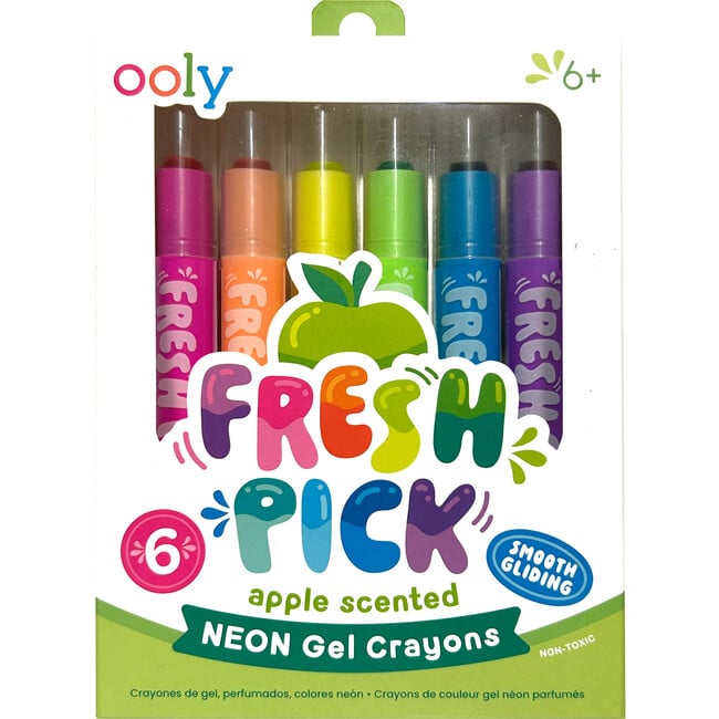 Fresh Pick Apple Scented Neon Gel Crayons