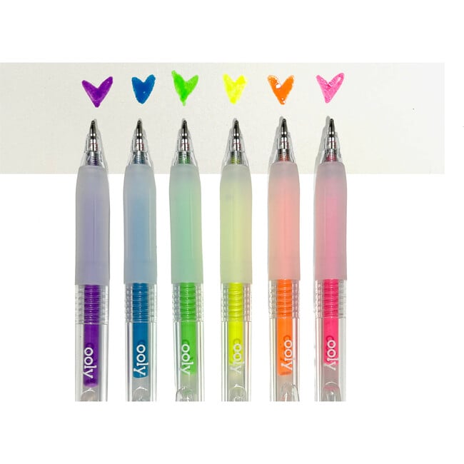 Jelly Gloss Neon Multi-Surface Deco Gel Pens - Set of 6